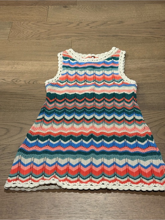 Free People Dresses & Skirts - Free people Crochet Stripe Tank Dress - NWOT
